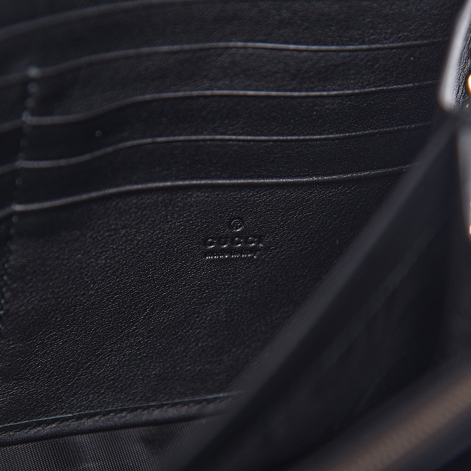 Gucci Velvet Matelasse GG Marmont Chain Wallet Black 6 of 11