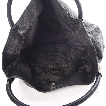 Chanel Grained Calfskin Shoulder Bag Black 5 of 9