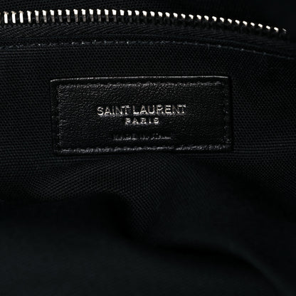 Saint Laurent Gabardine Camouflage Large Convertible ID Bag Black Green 8 of 9