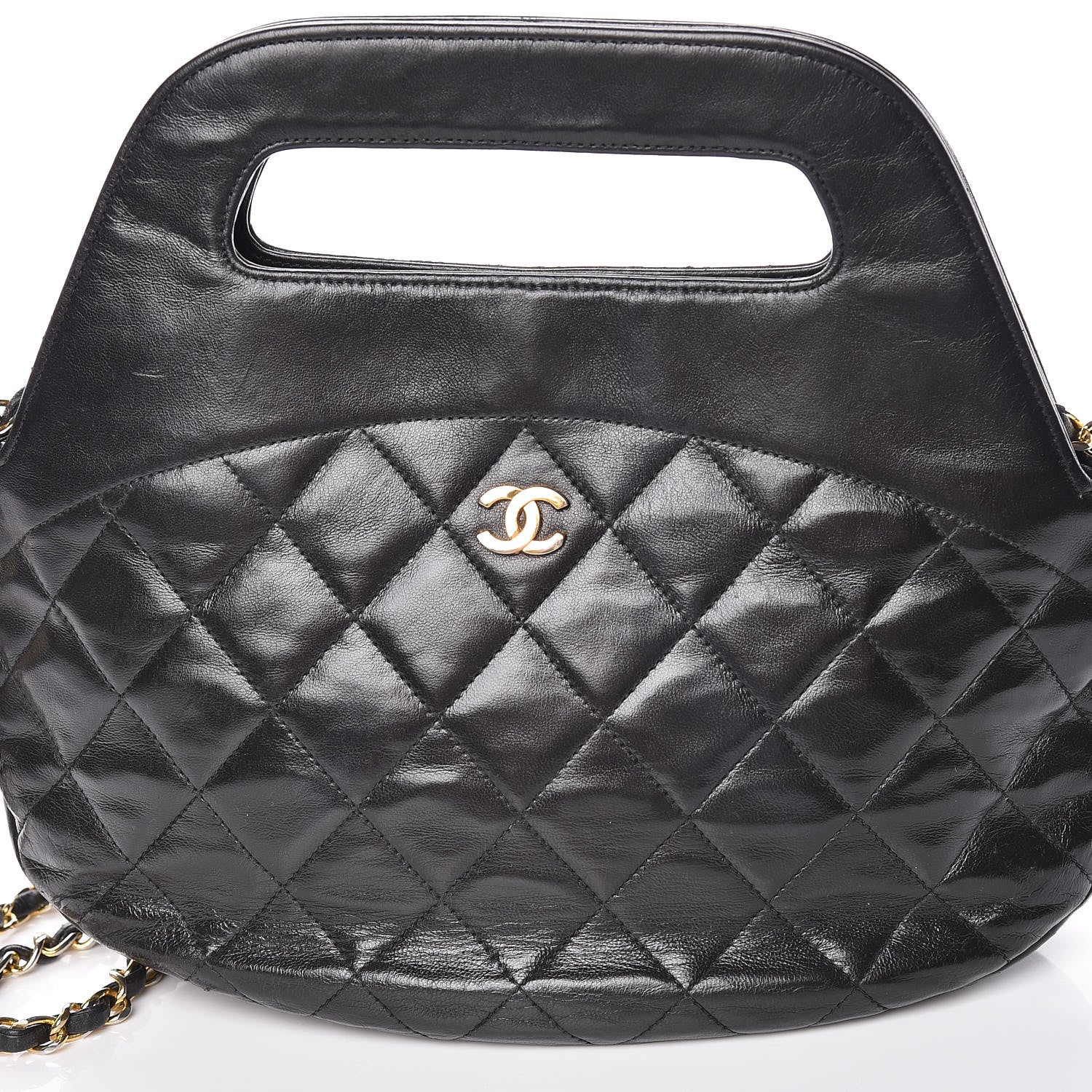 Chanel Lambskin Quilted CC Shoulder Bag Black 11 of 15