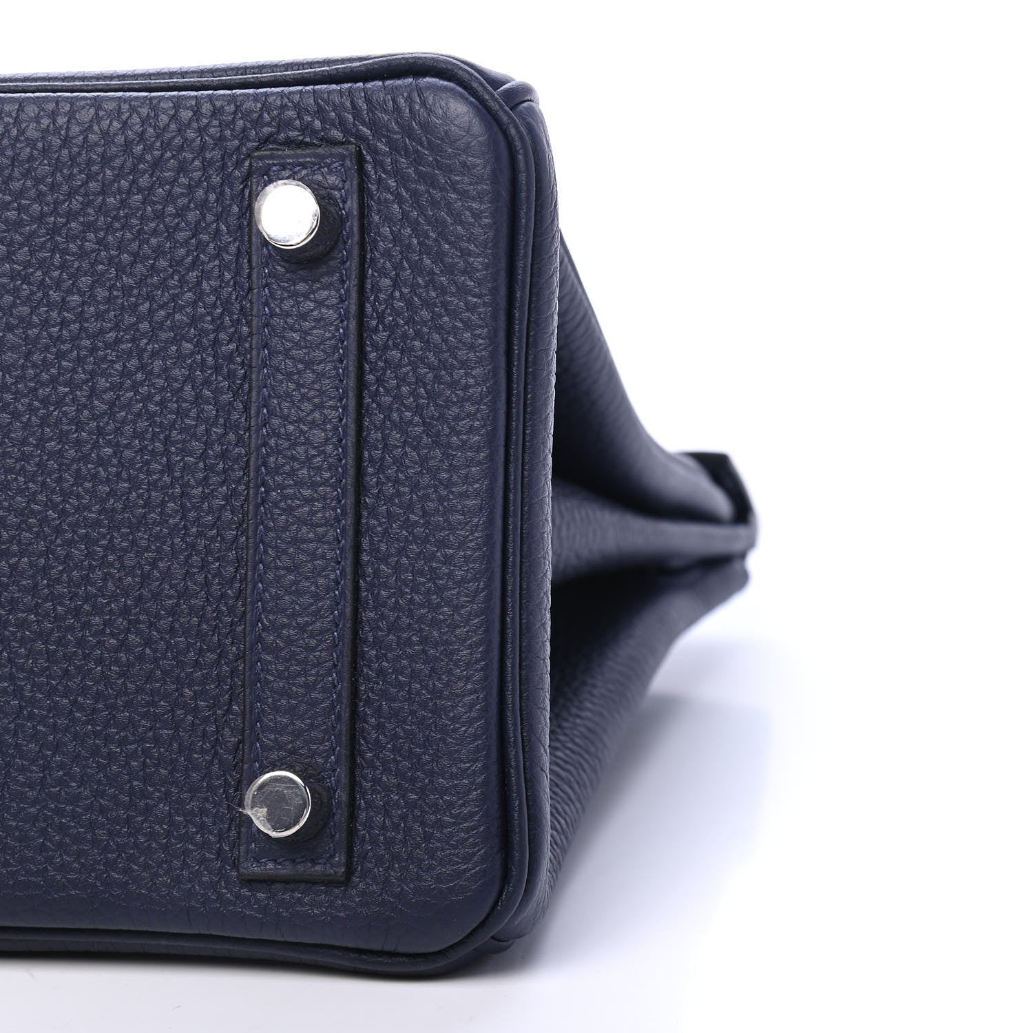 Hermes Togo Shiny Niloticus Crocodile Birkin Touch 25 Bleu Nuit Bleu Baltique 9 of 14