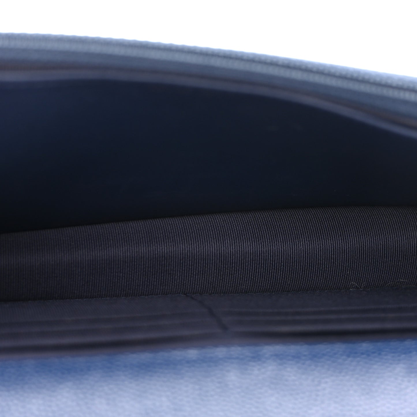 Caviar Quilted Wallet on Chain WOC Navy Blue