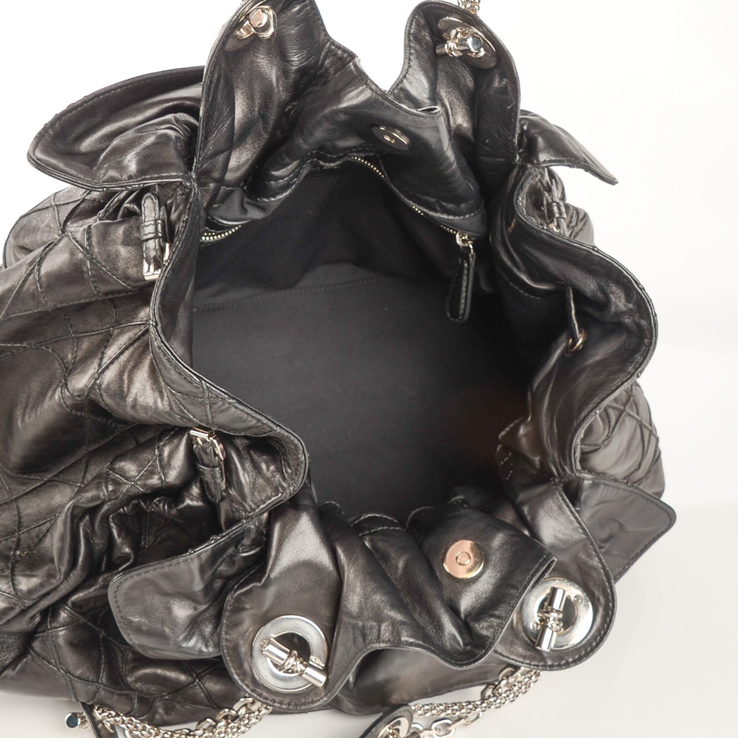 Lambskin Cannage Large Le Trente Tote Black