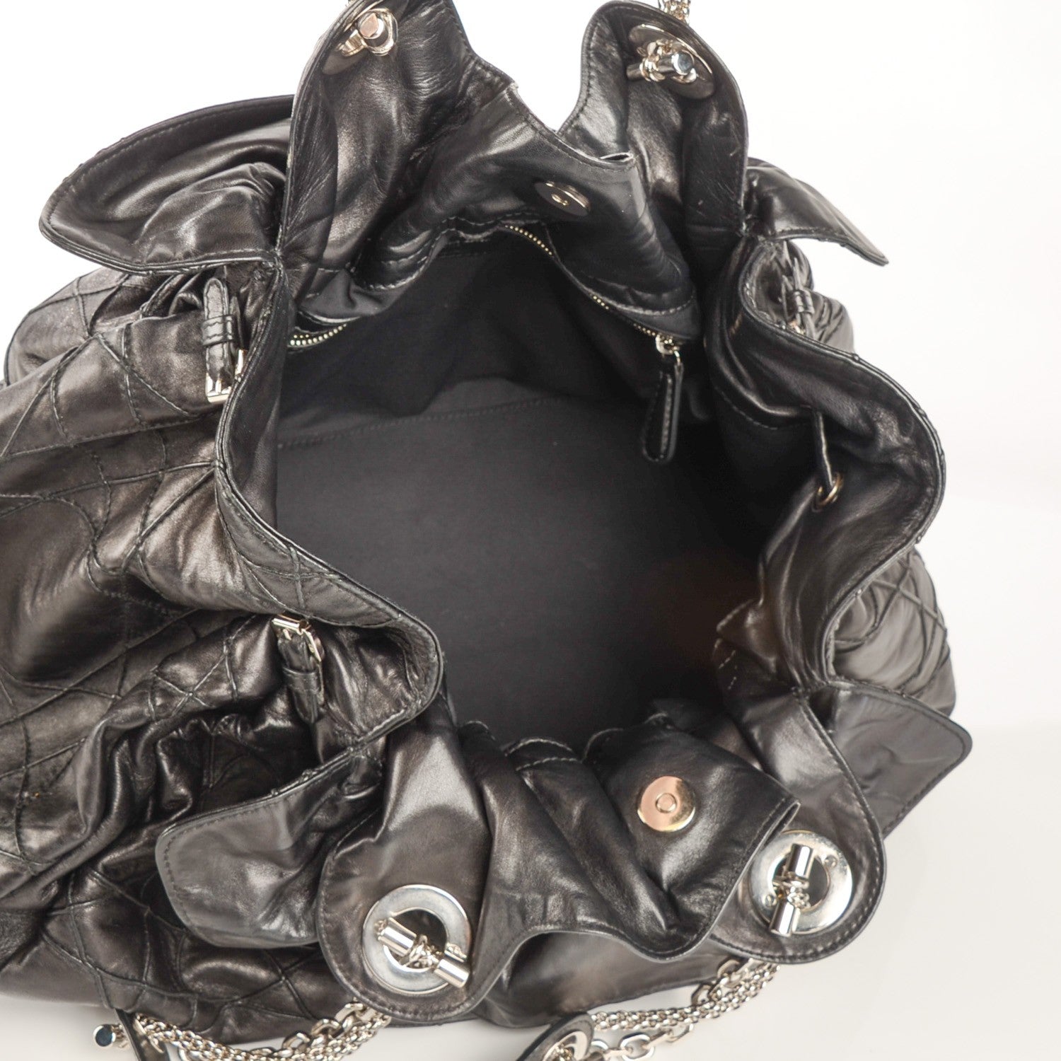 Christian Dior Lambskin Cannage Large Le Trente Tote Black 5 of 7