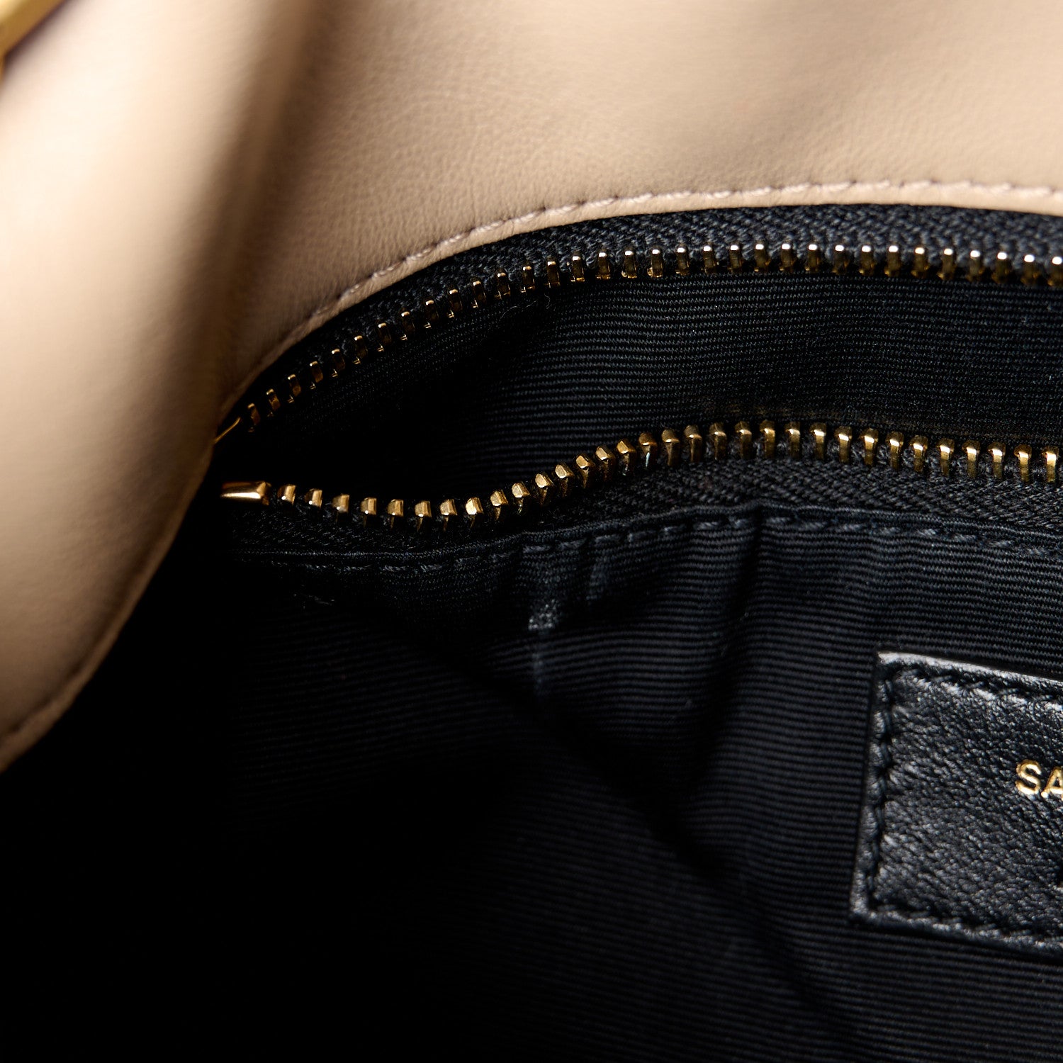 Saint Laurent Lambskin Quilted Toy Loulou Puffer Monogram Chain Satchel Dark Beige 12 of 12