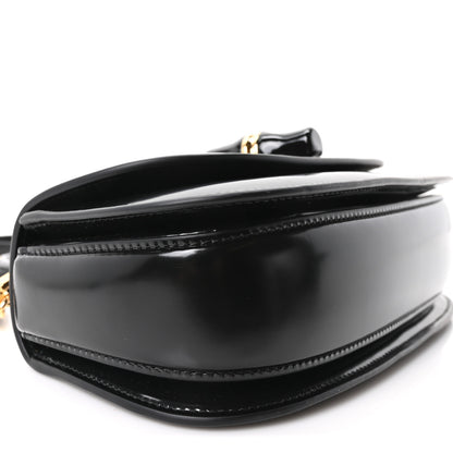 Gucci Shiny Polished Calfskin Medium Bamboo Diva Black 10 of 11
