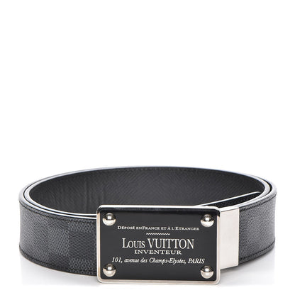 Louis Vuitton Damier Graphite 35mm LV Inventeur Belt 90 36 1 of 6