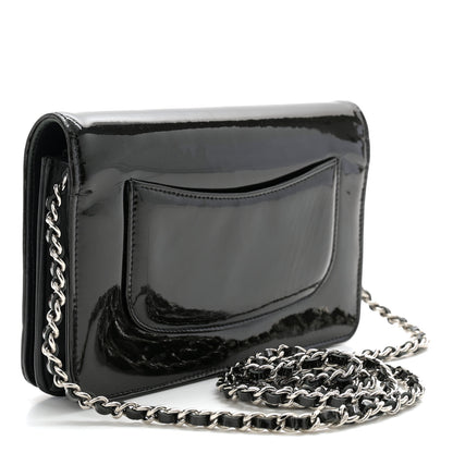Chanel Patent Strass Wallet On Chain WOC Black 3 of 11