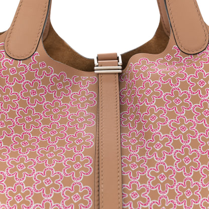 Hermes Swift Lucky Daisy Picotin Lock 18 PM Chai Rose White 8 of 12