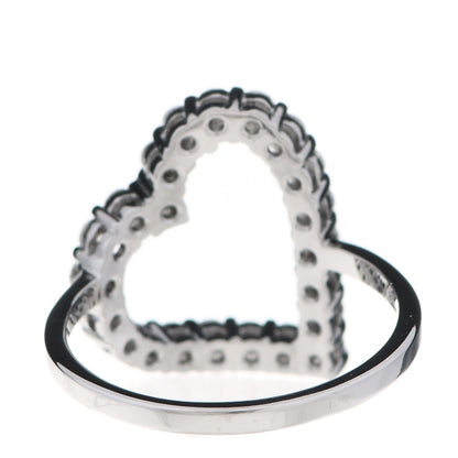 Gucci 18K White Gold Diamond Heart Ring 50 5.5 4 of 7