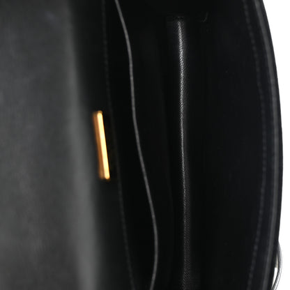Prada Velvet City Calf Pionniere Saddle Bag Black White 5 of 10