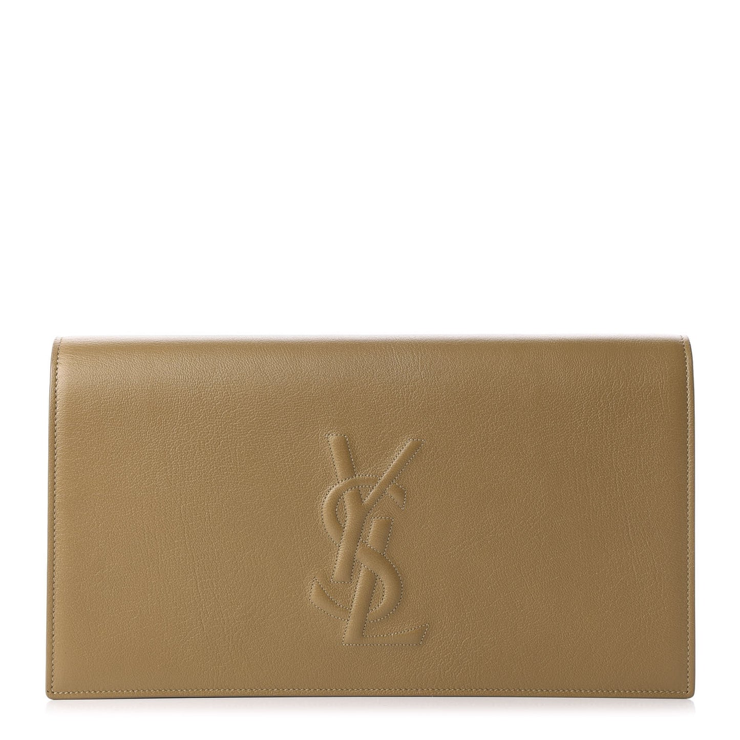 Calfskin Monogram Large Belle De Jour Clutch Beige