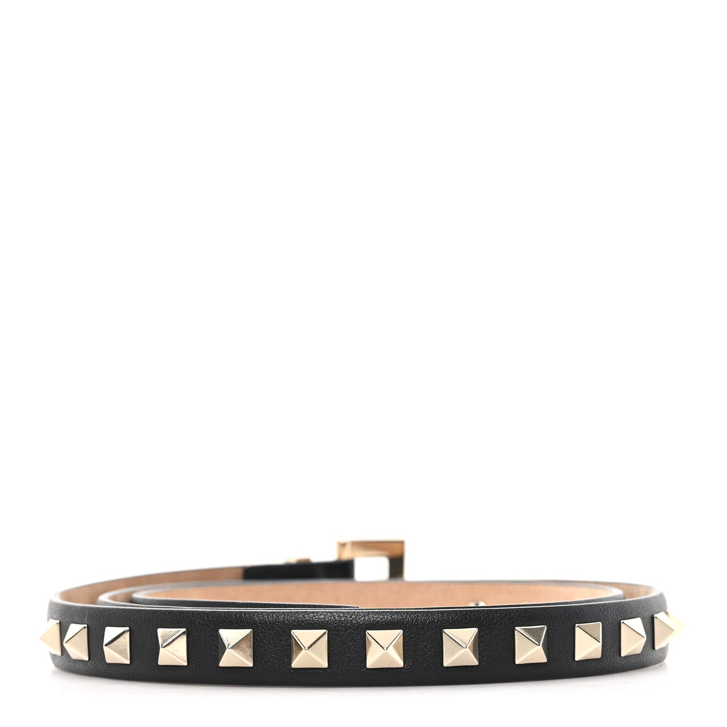 Valentino Garavani Calfskin Rockstud Belt 85 34 Black 2 of 5
