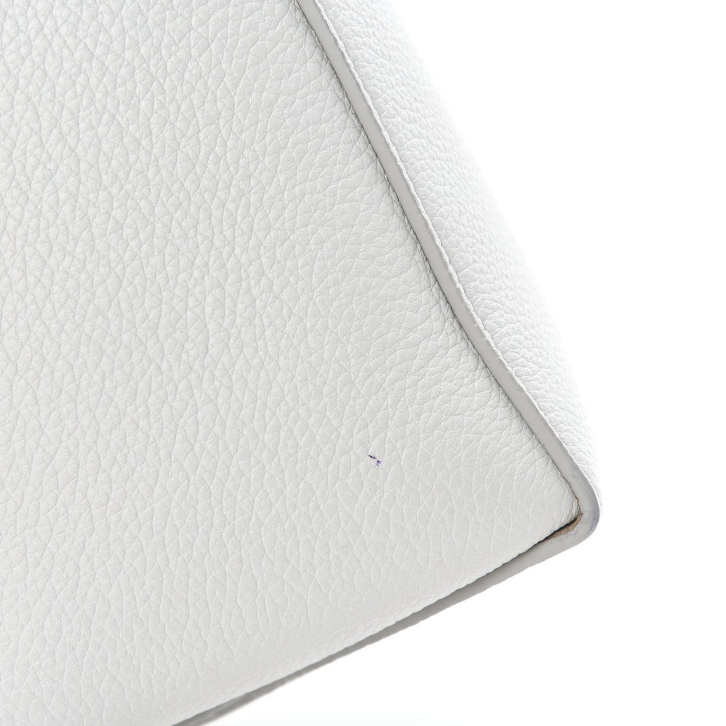Soft Grained Calfskin Small Sangle Bucket Bag White