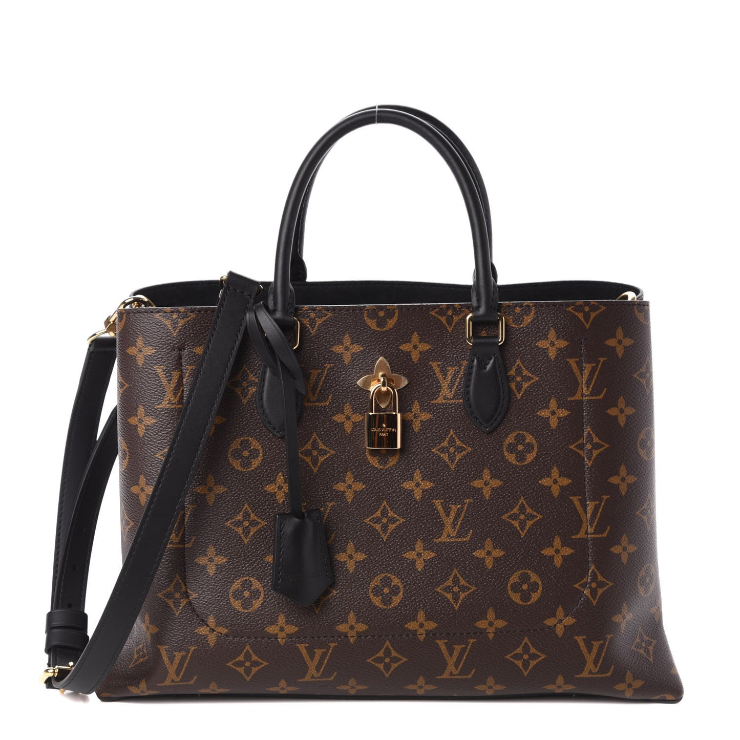 Monogram Flower Tote Black