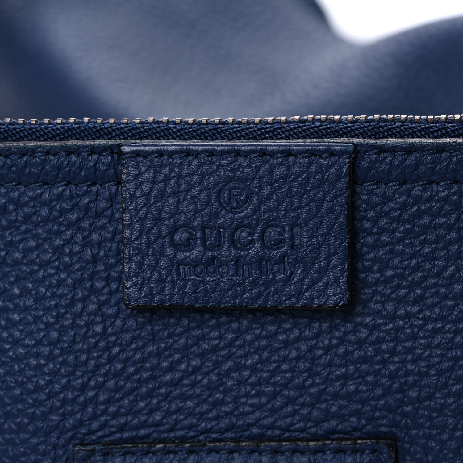 Gucci Soft Grained Calfskin Large Jackie Hobo Classic Blue Marine 7 of 25