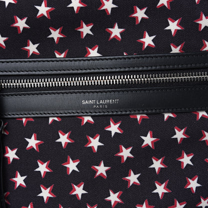 Saint Laurent Canvas Star Print City Sailor Backpack Black 9 of 9