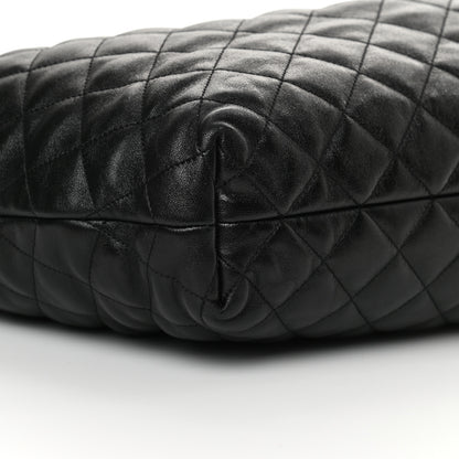 Saint Laurent Lambskin Quilted Maxi Icare Shopping Tote Black 10 of 12