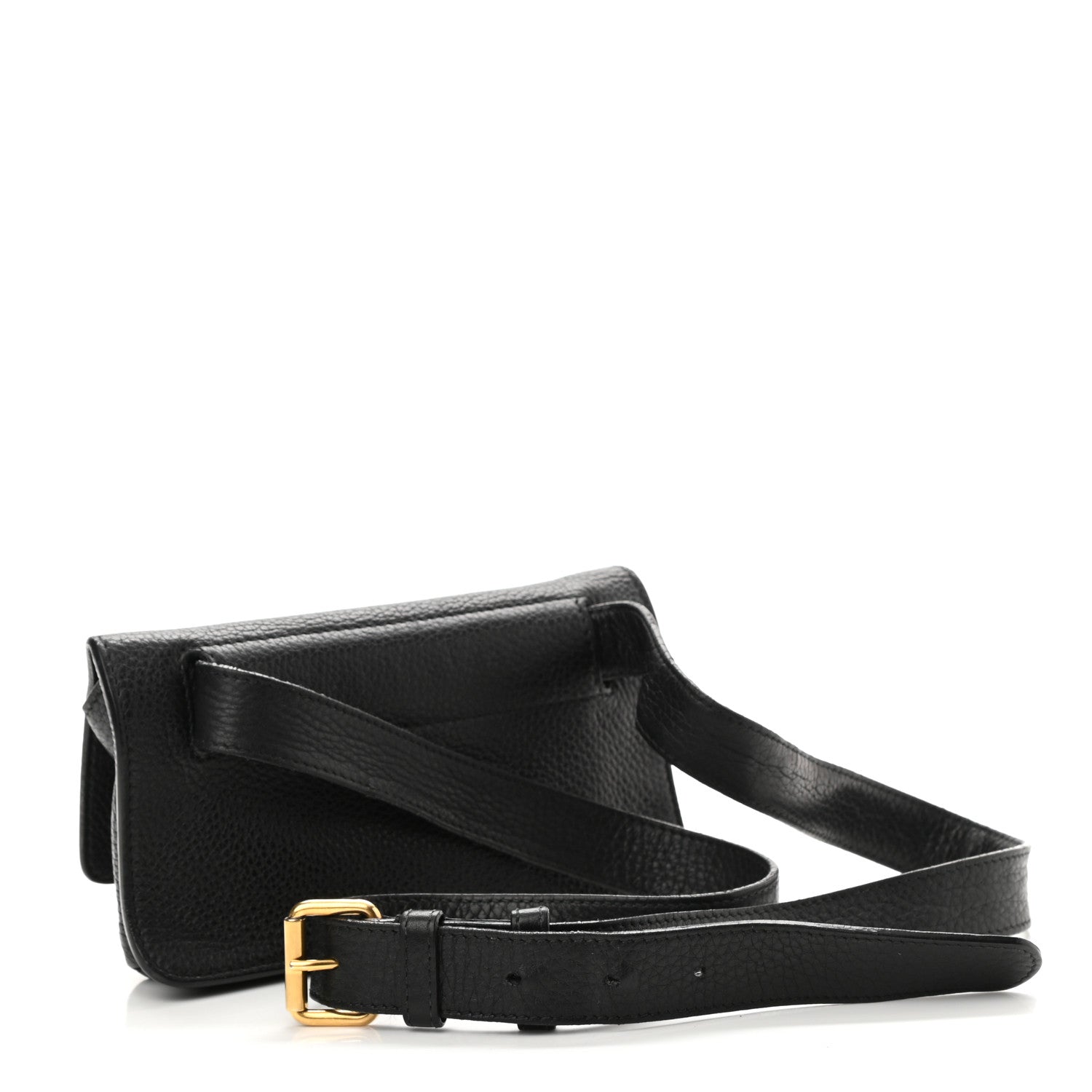 Gucci Pebbled Calfskin Soho Flap Belt Bag Black 3 of 8