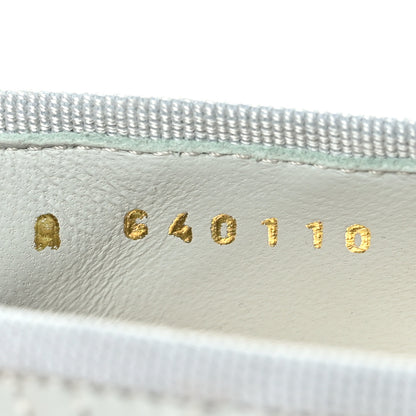Chanel Lambskin Patent Double Stitched CC Cap Toe Ballerina Flats 37.5 Grey 6 of 8