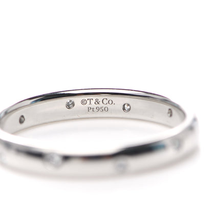 Tiffany Platinum Diamond 3mm Etoile Band Ring 54 7 4 of 5