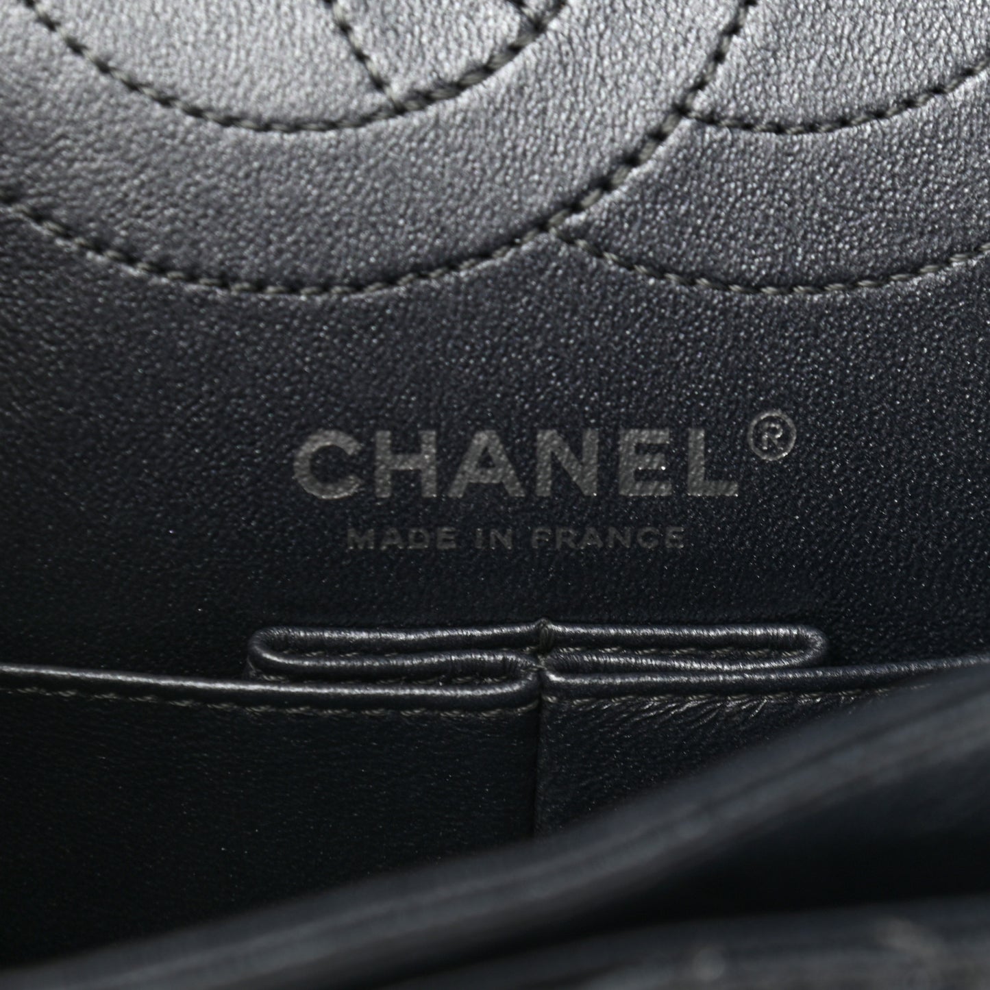 Metallic Sheepskin Quilted 2.55 Reissue 225 Flap Charcoal