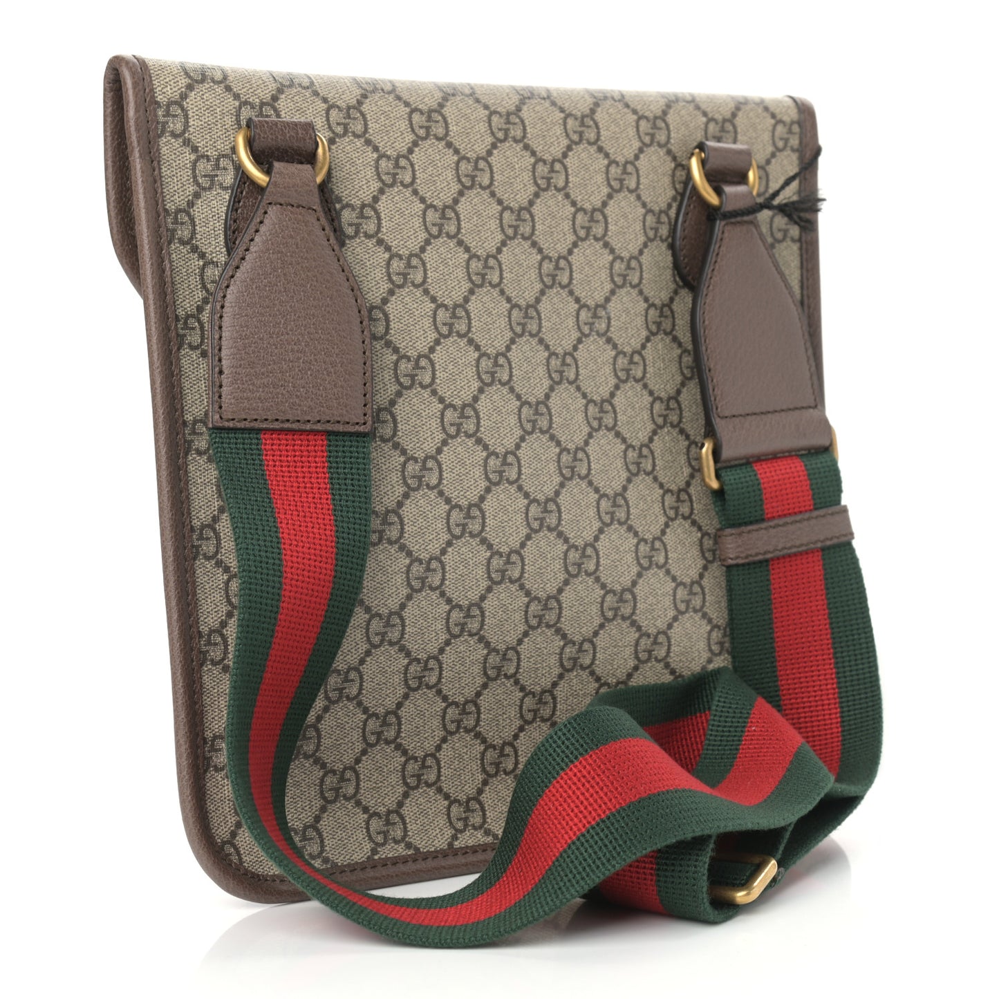 GG Supreme Monogram Web Medium Neo Vintage Flap Messenger Bag Beige New Acero