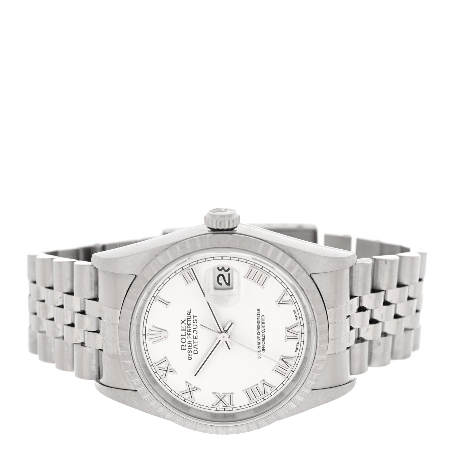 Rolex Stainless Steel 36mm Oyster Perpetual Datejust Watch White Roman 16220 2 of 5