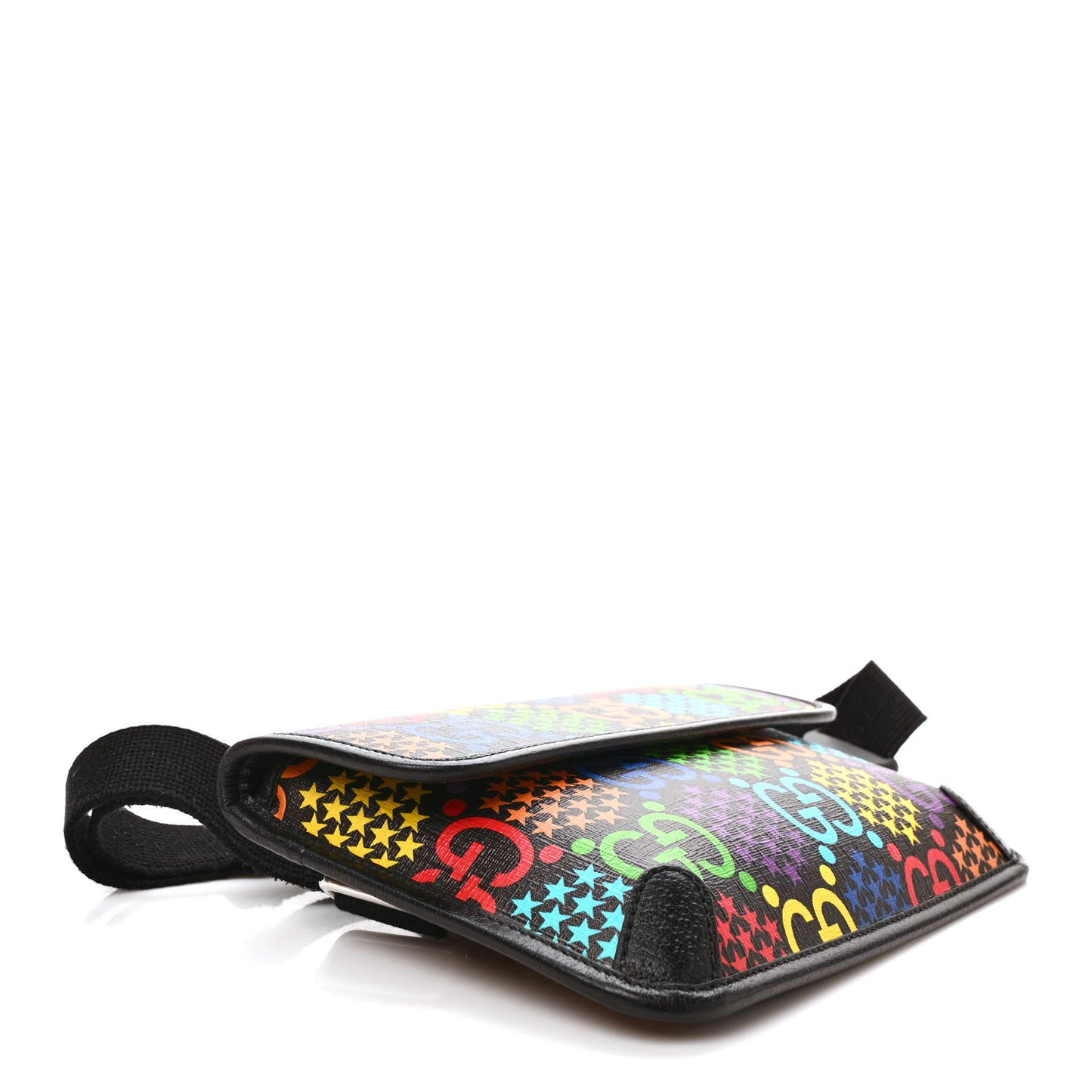 GG Supreme Monogram Psychedelic Slim Belt Bag Black