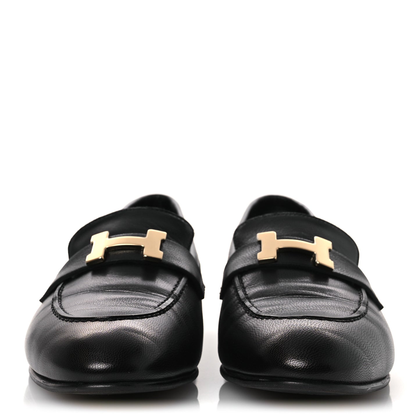 Goatskin Womens Paris Loafers 39.5 Black