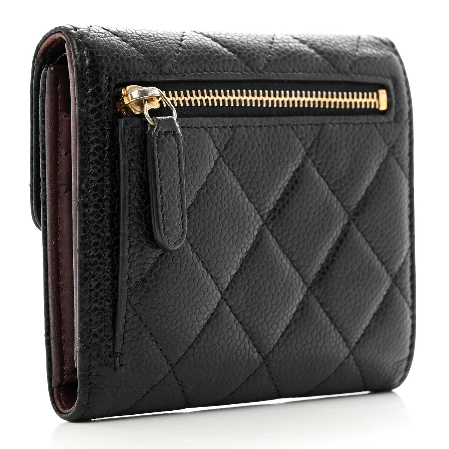 Chanel Caviar Quilted Compact Flap Wallet Black 3 of 10