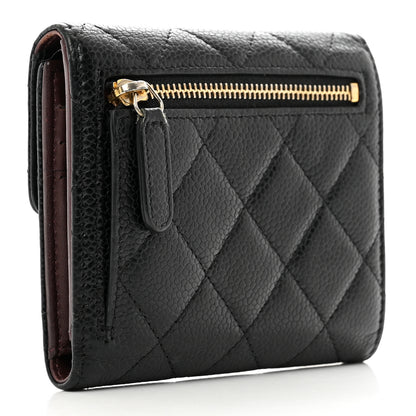 Chanel Caviar Quilted Compact Flap Wallet Black 3 of 10