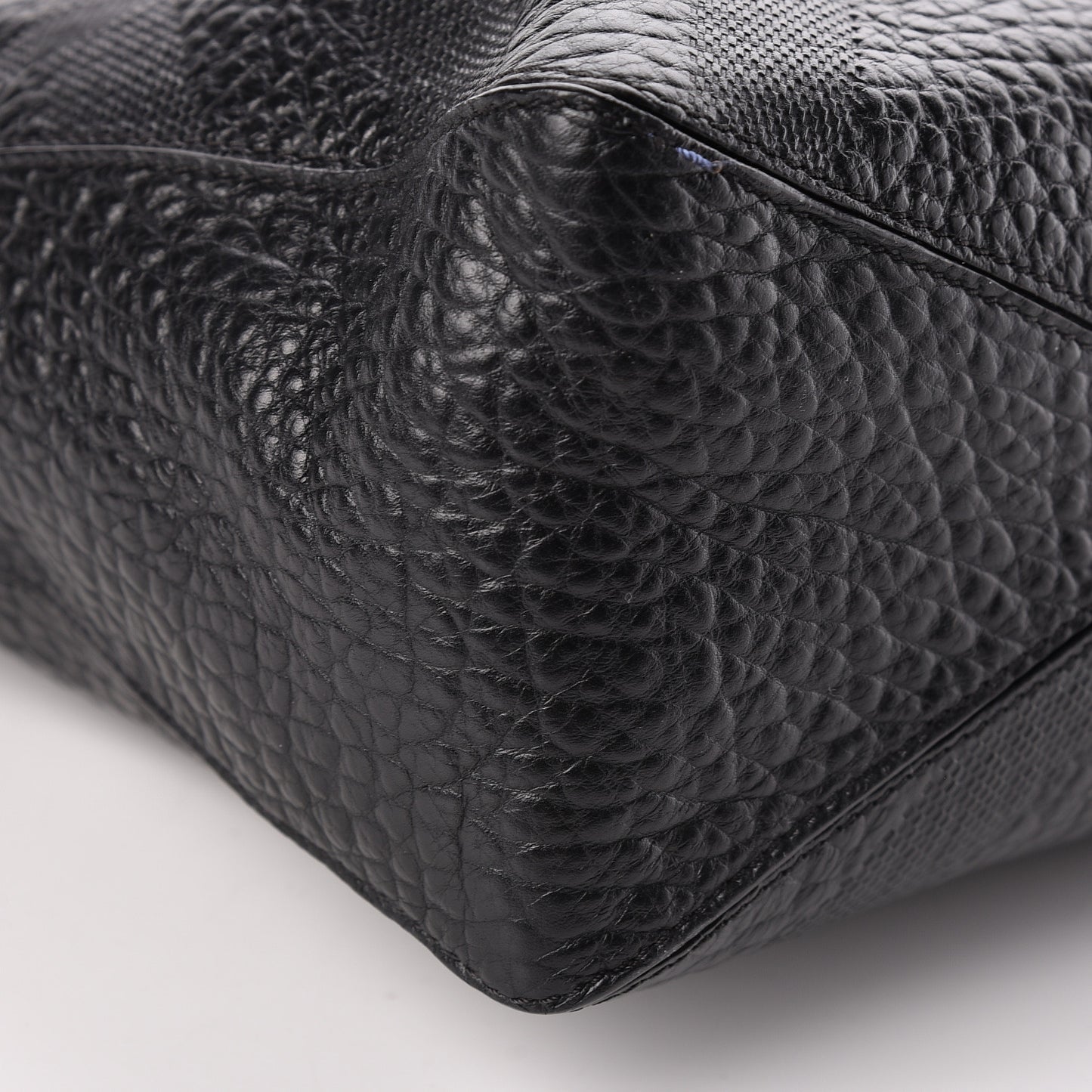 Heritage Grain Check Embossed Medium Dewsbury Tote Black