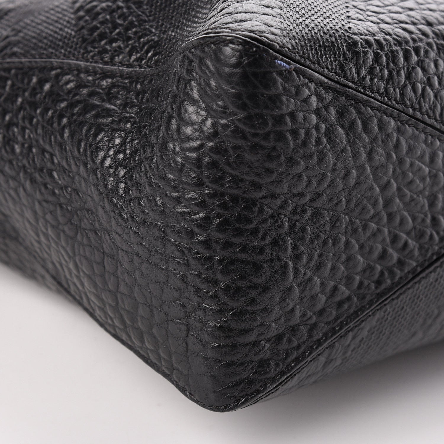 Burberry Heritage Grain Check Embossed Medium Dewsbury Tote Black 9 of 11