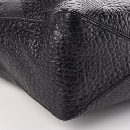 Burberry Heritage Grain Check Embossed Medium Dewsbury Tote Black 9 of 11