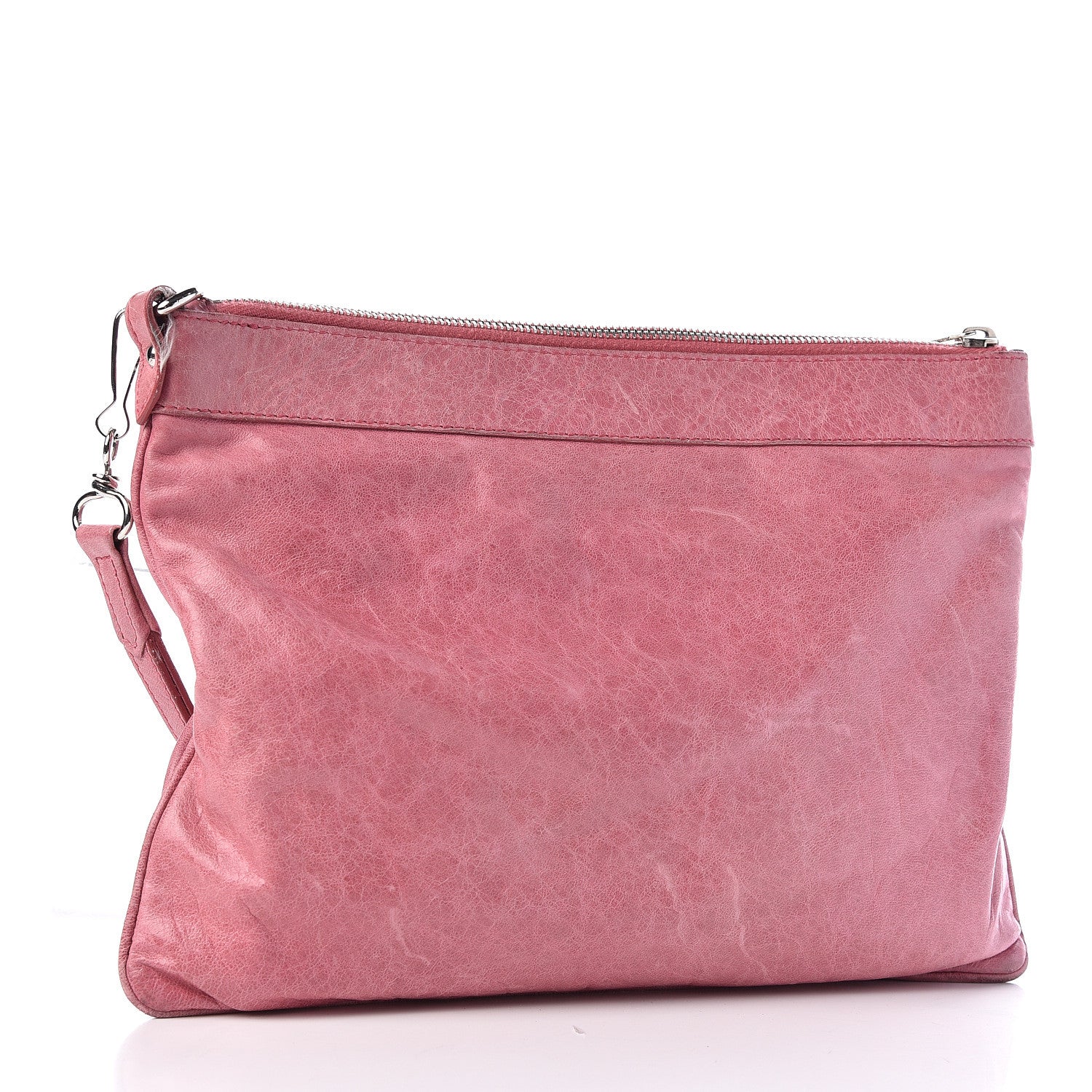 Balenciaga Agneau Giant 21 Silver Hardware Flat Handle Clutch Framboise 3 of 12