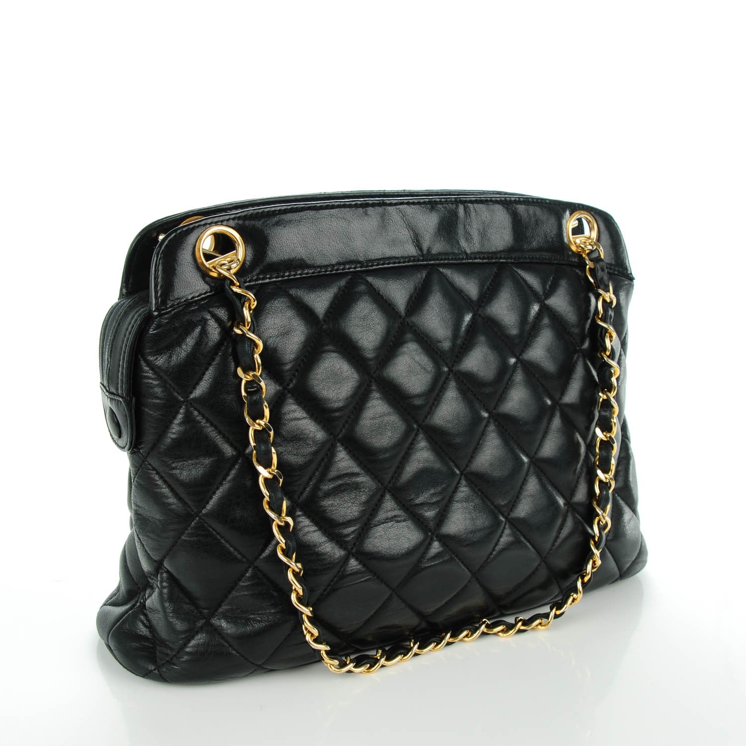 Chanel Lambskin Quilted Shoulder Bag Black 3 of 8