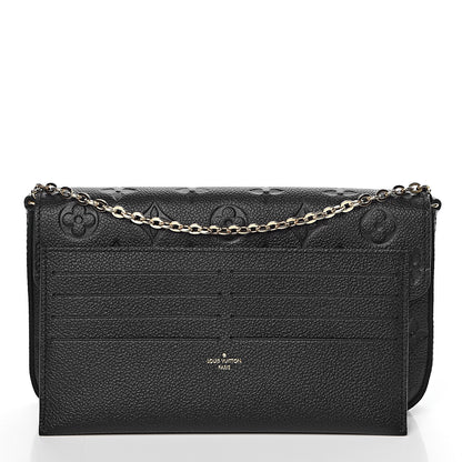 Louis Vuitton Empreinte Pochette Felicie Chain Wallet Black 3 of 12