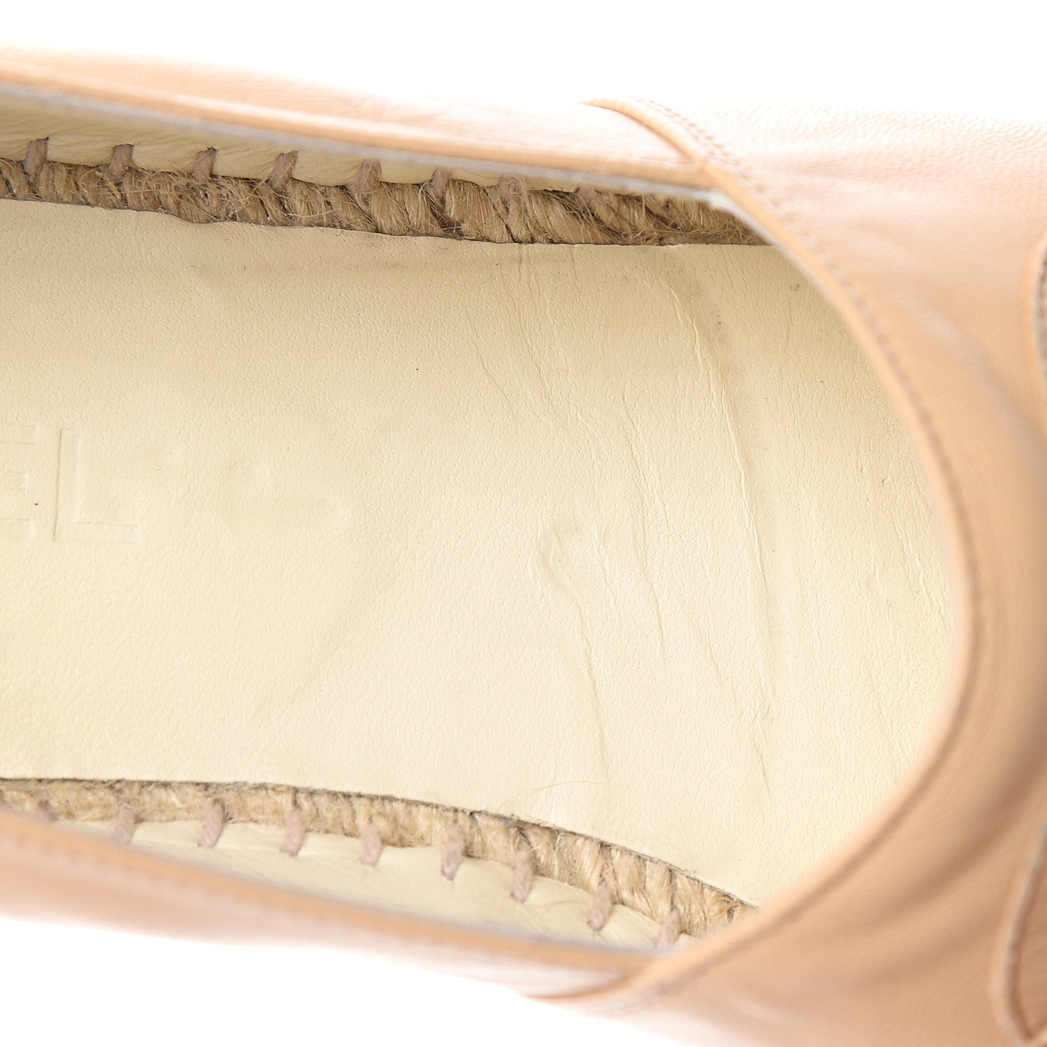 Chanel Lambskin CC Espadrilles 38 Beige Black 10 of 13