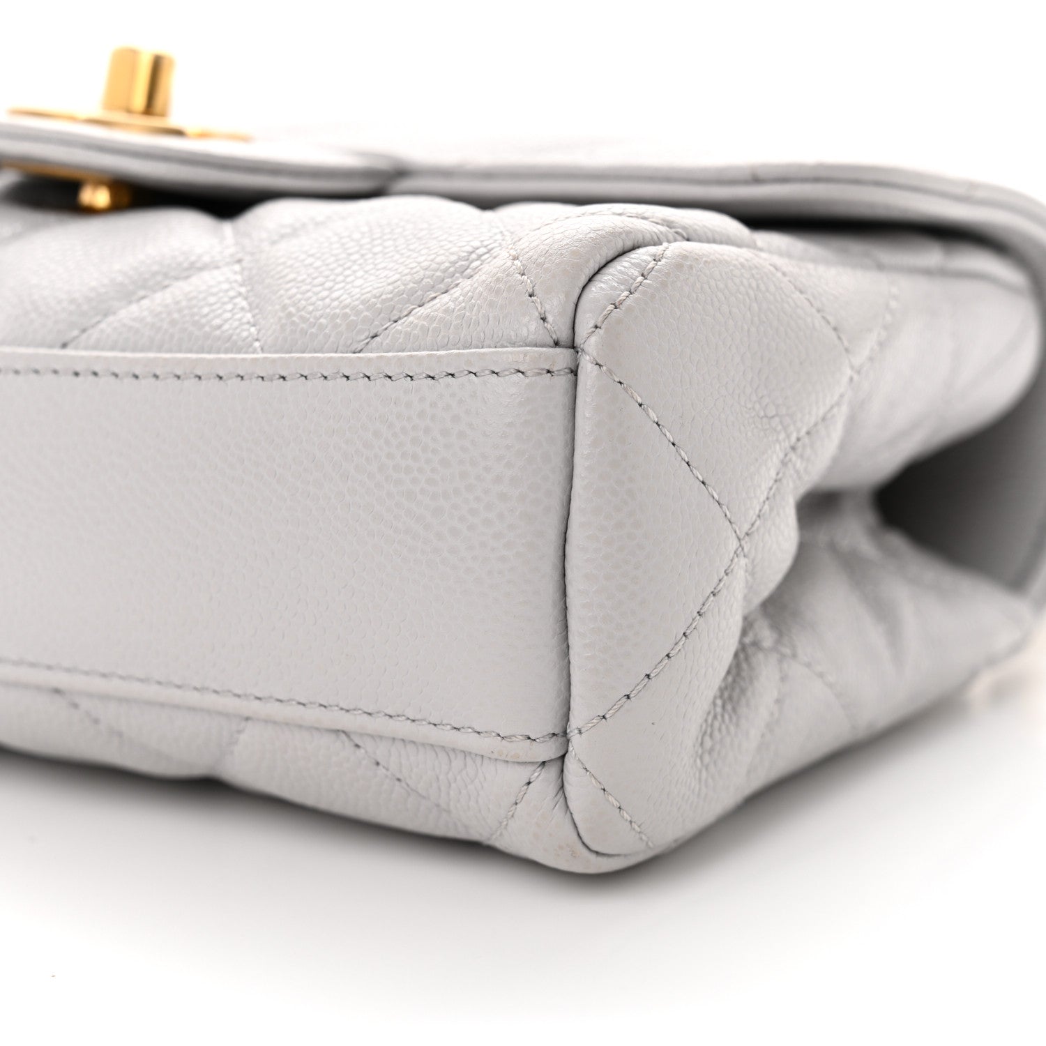 Chanel Caviar Quilted Mini Flap Grey 10 of 11