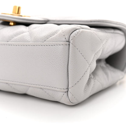 Chanel Caviar Quilted Mini Flap Grey 10 of 11