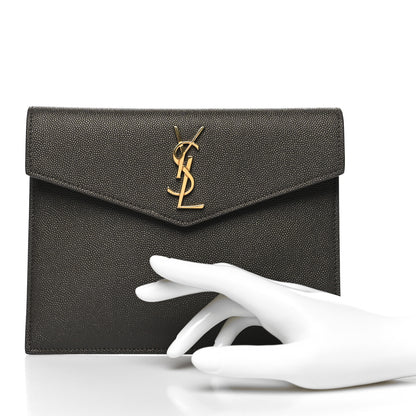 Saint Laurent Grain De Poudre Uptown Baby Pouch Pebble 2 of 10