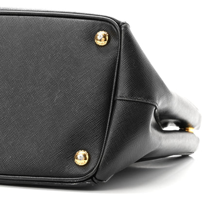 Prada Saffiano Medium Galleria Double Zip Tote Black 9 of 9