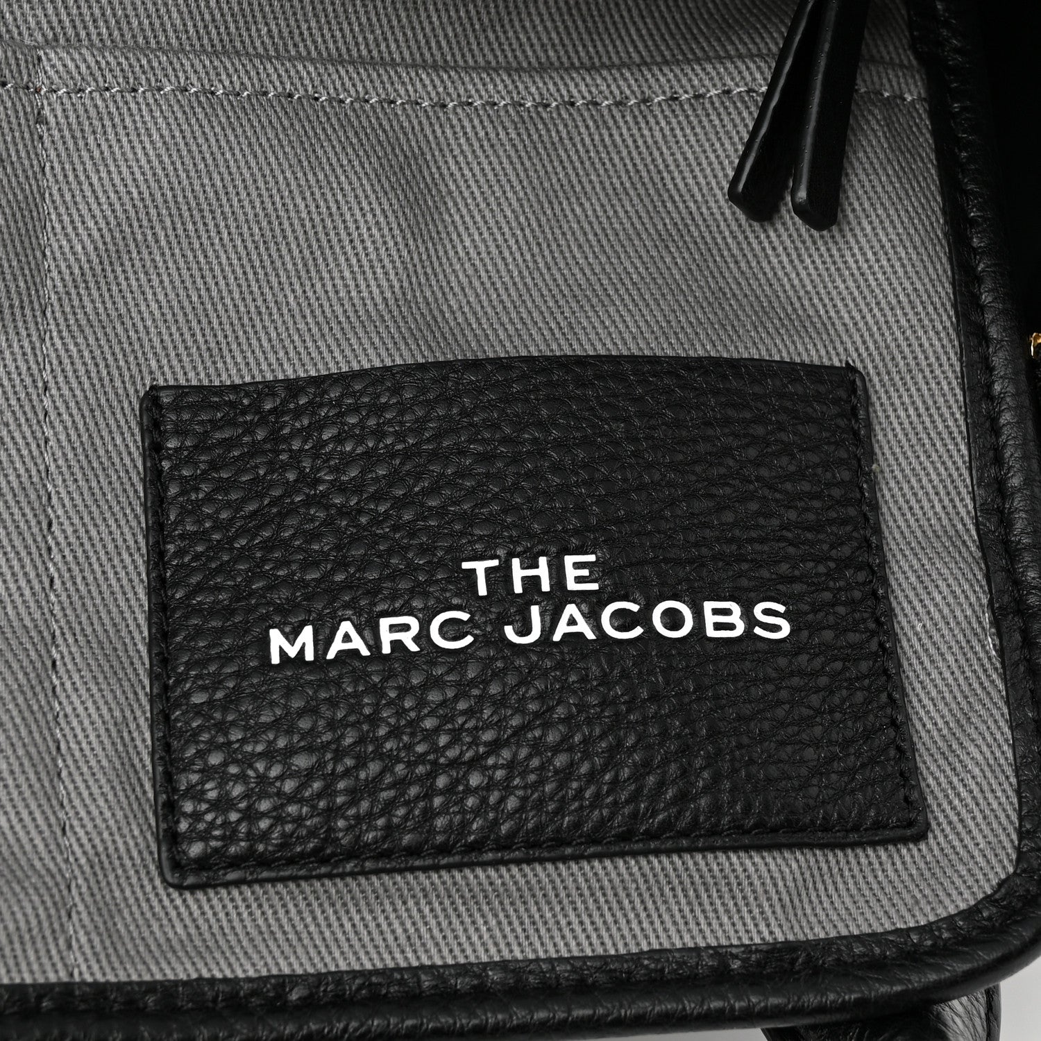 Marc Jacobs Grained Calfskin Medium The Tote Bag Black 5 of 10