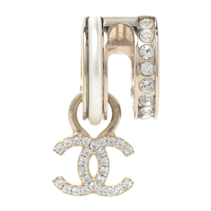 Chanel Crystal CC Hoop Drop Earring Gold Pearly White 1 of 3