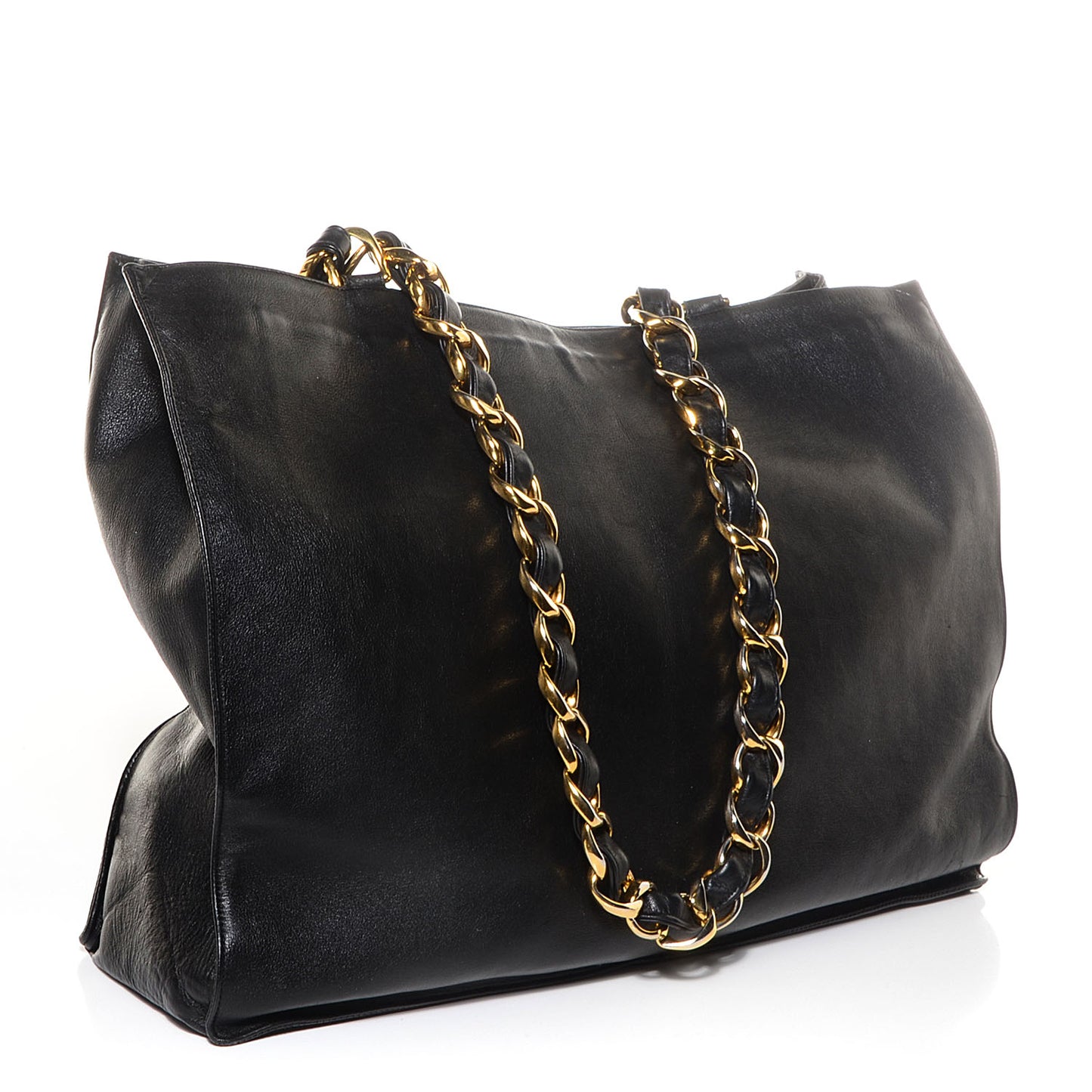 Lambskin Jumbo Shoulder Bag Black