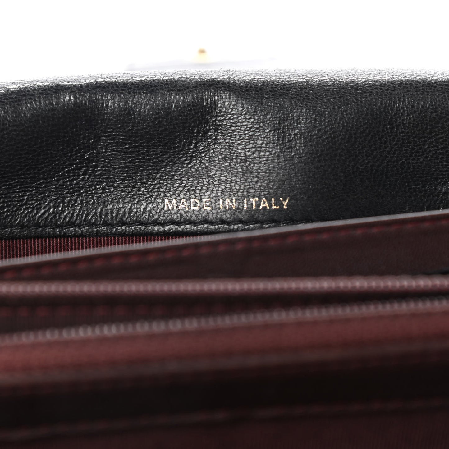 Lambskin Quilted Large Gusset Flap Wallet Black
