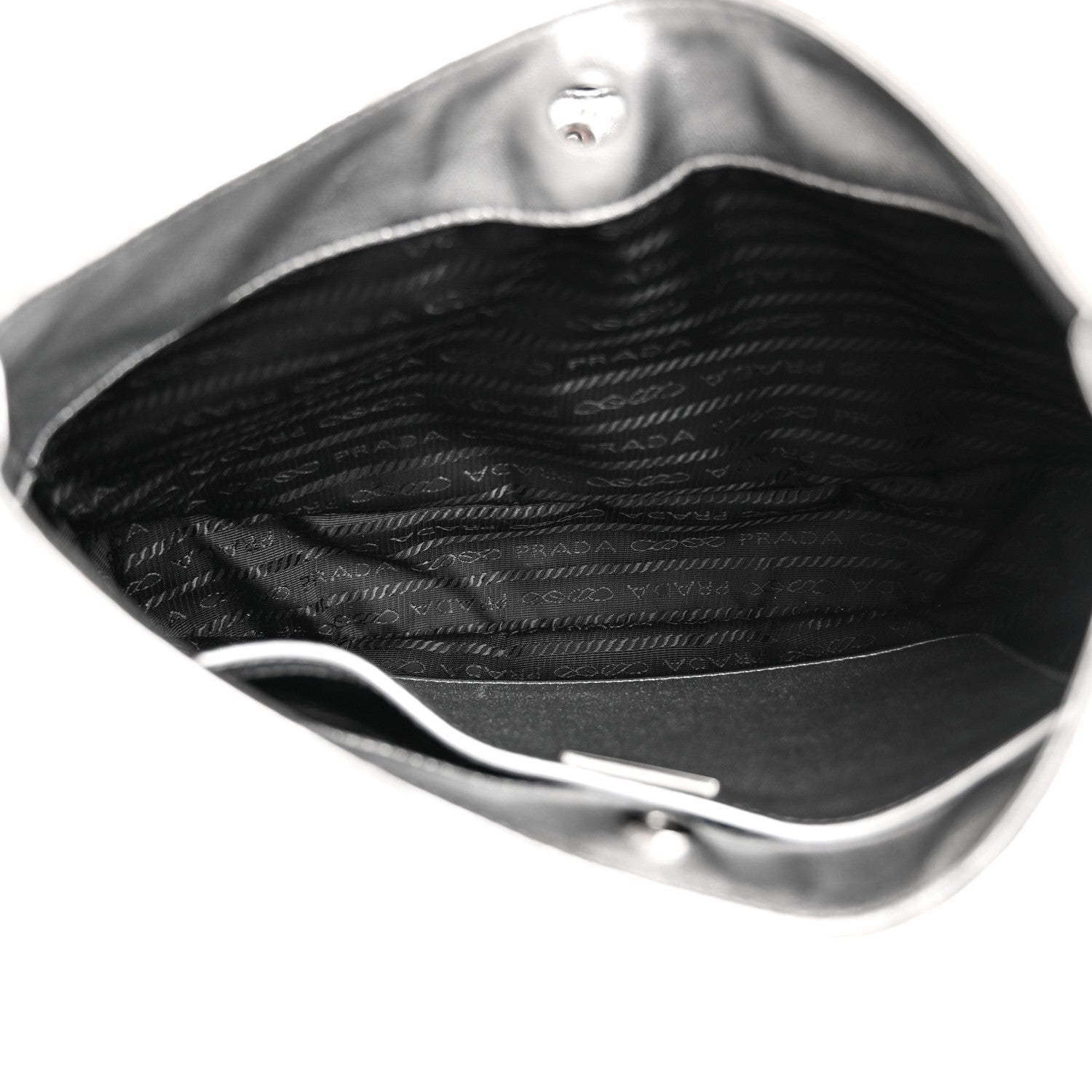 Prada Spazzolato Cleo Shoulder Bag Argento 5 of 10