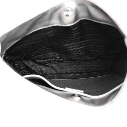 Prada Spazzolato Cleo Shoulder Bag Argento 5 of 10