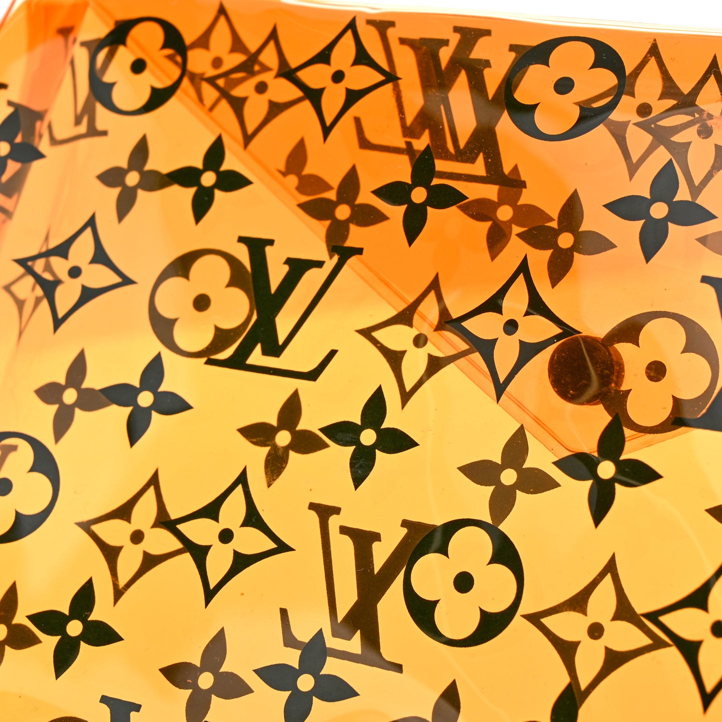 PVC Monogram Printed Envelope Pouch Orange